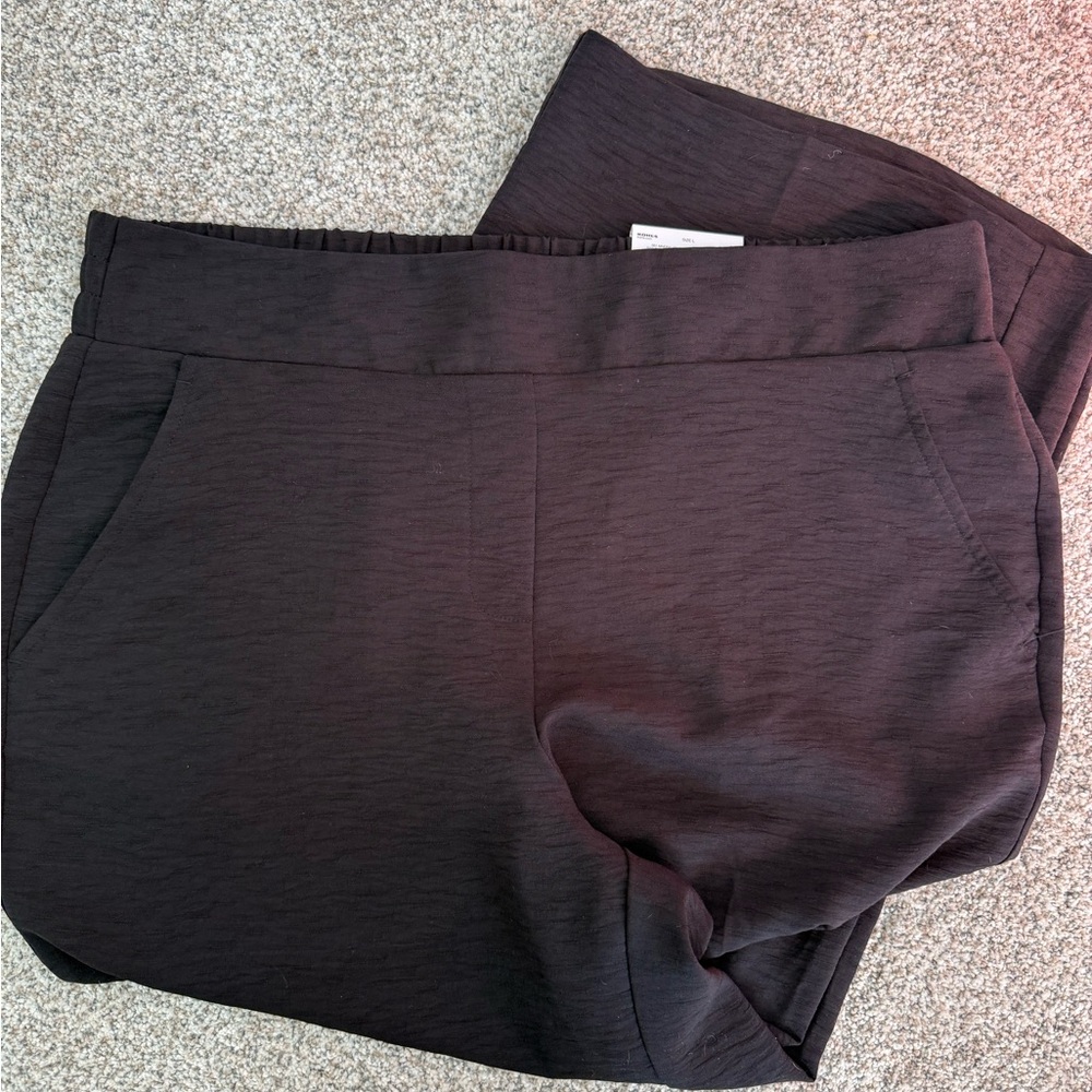 Nine West Black Crop Wide-Leg Pants - Picture 2 of 6